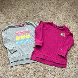 2 - Crown & Ivy Size 3T pullover sweatshirt Loose fit & let bit longer in back.